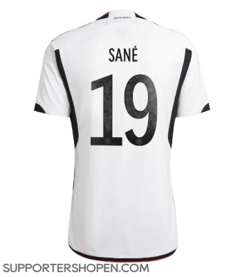 Tyskland Leroy Sane #19 Hemma Matchtröja VM 2022 Kortärmad